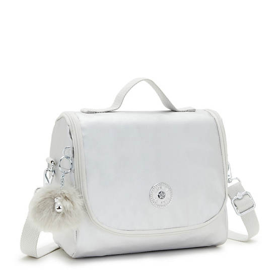 Kipling New Kichirou Klassiska Metallic Lunch Bag Väska Beige | SE 1278ZU